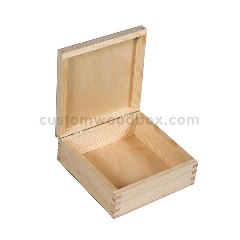 Custom Made Wooden Gift Box with Hinges
