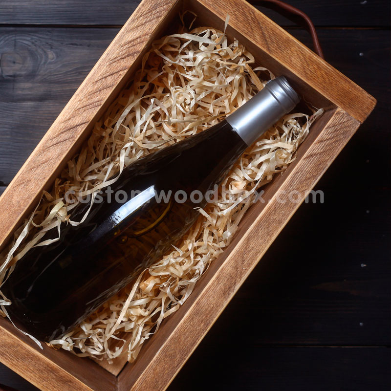 Heavy Duty Champagne Wooden Box with Handle