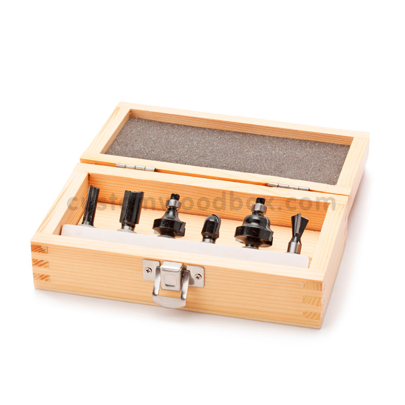 Hinge Lid Wooden Box for Tools